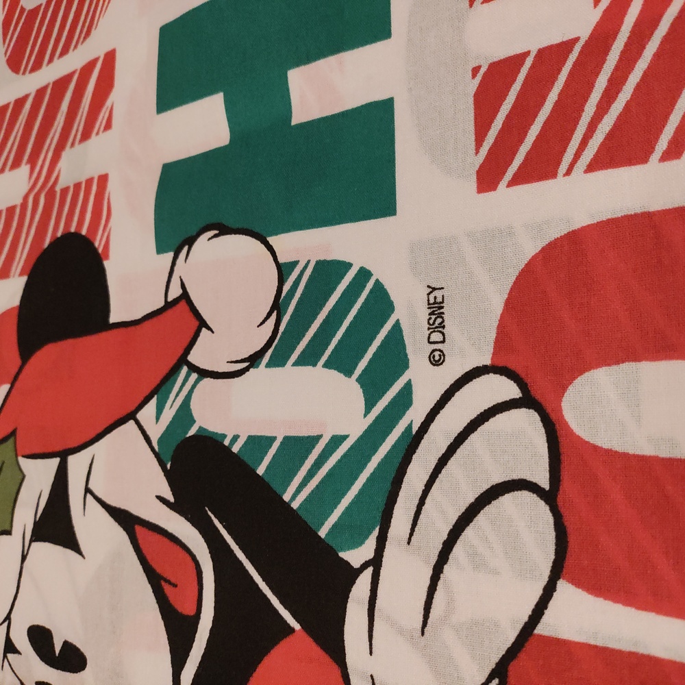 Disney Mickey Mouse Double Sided Christmas Standard Size Pillowcase HO HO HO - Picture 6 of 8